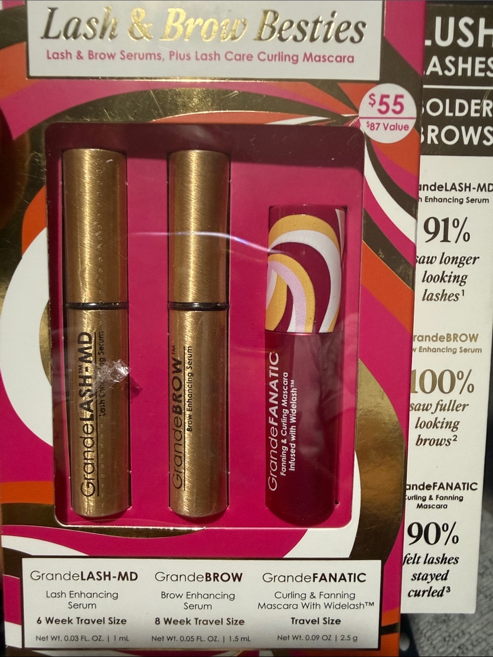 Lash & Brow Besties Set — Gold and Pink